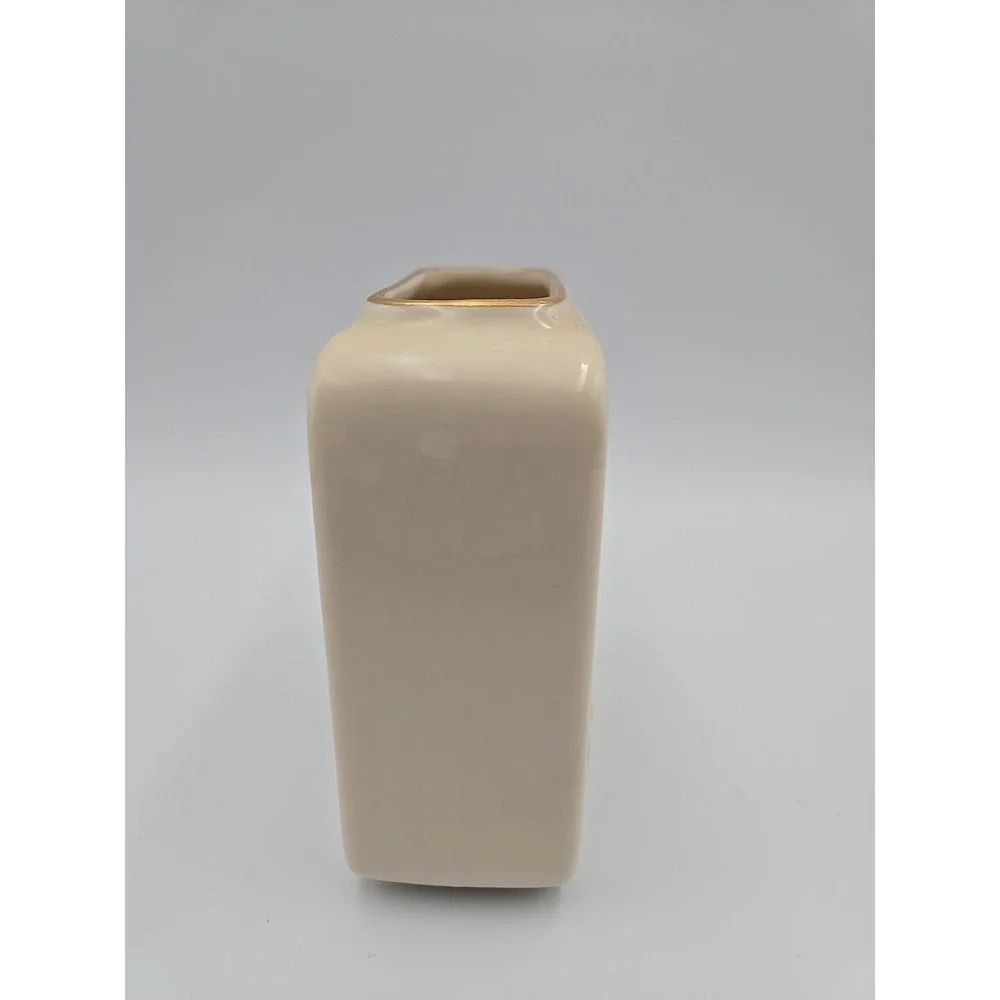 Lenox Floral Tiger Lily Square Vase‎  24K Gold Trim 4